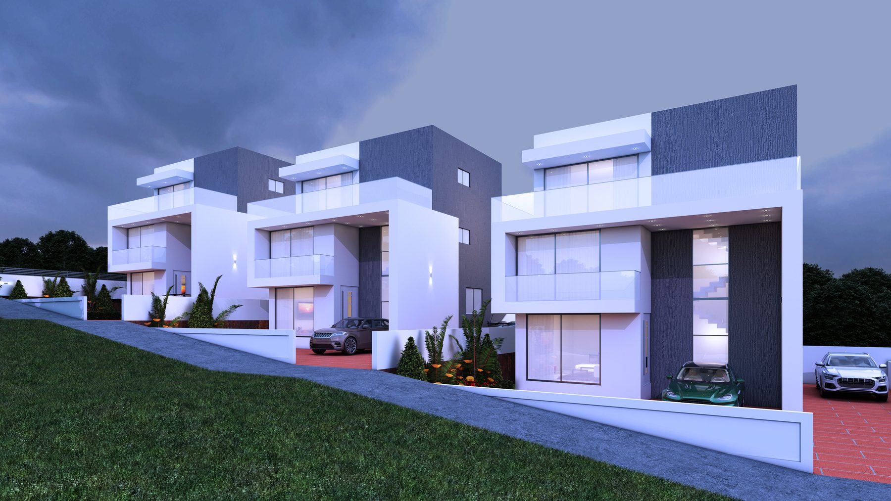 Modern villas in McCarthy Hill, Accra